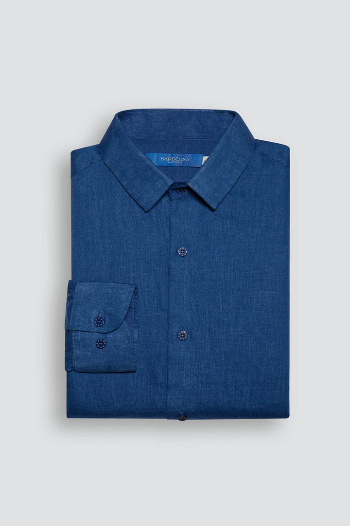 Linen Shirt Linea Royal Blue 