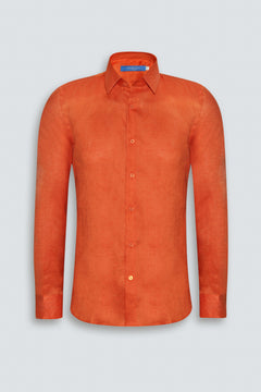 Linen Shirt Linea Orange Oxide 