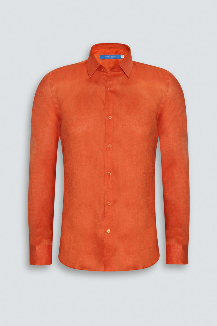 Linen Shirt Linea Orange Oxide 