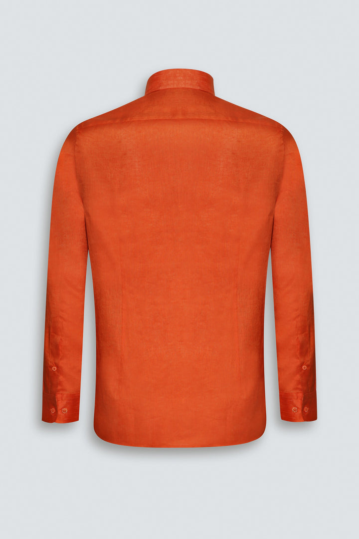 Linen Shirt Linea Orange Oxide 