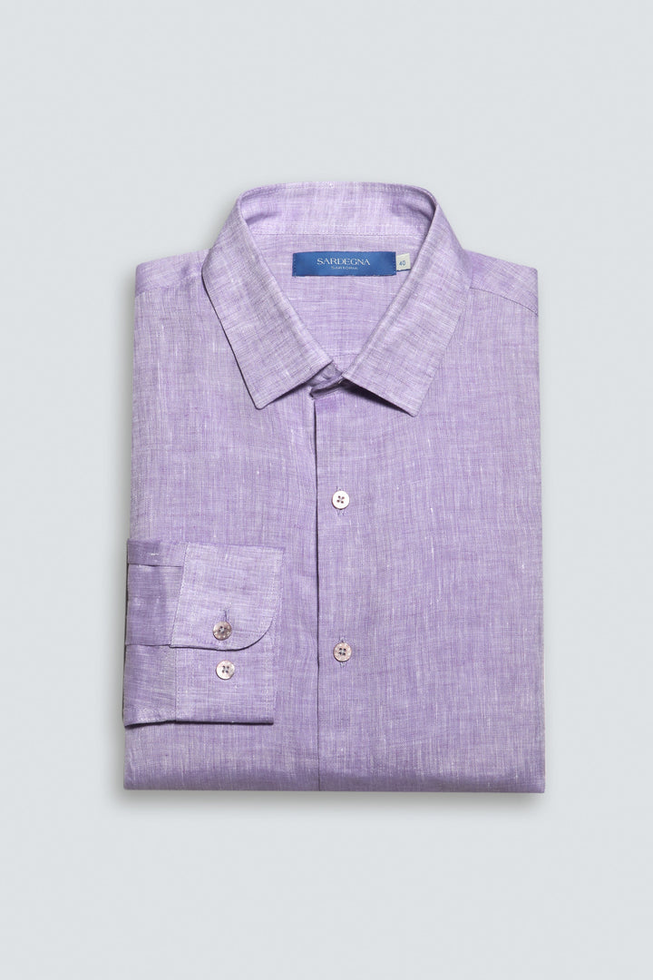 Linen Shirt Linea Lavender Cross 