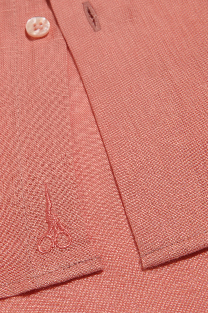 Linen Shirt Linea Salmon 