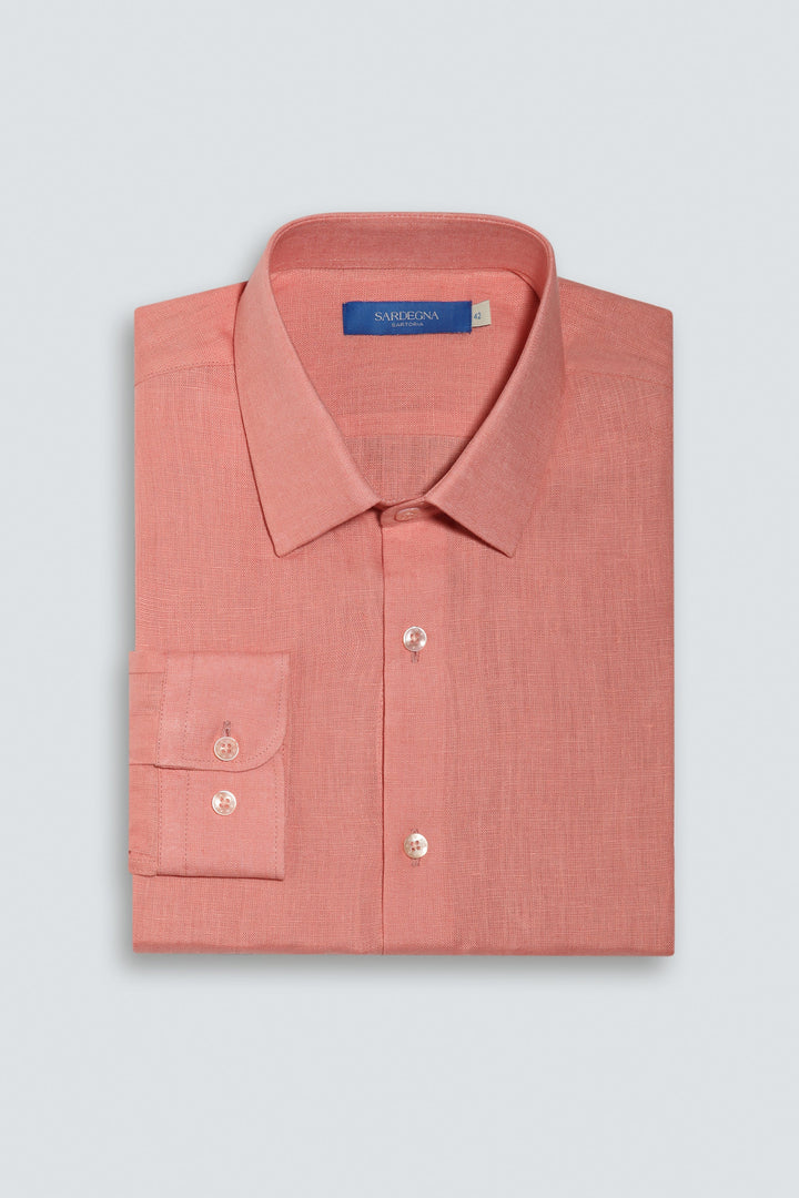 Linen Shirt Linea Salmon 