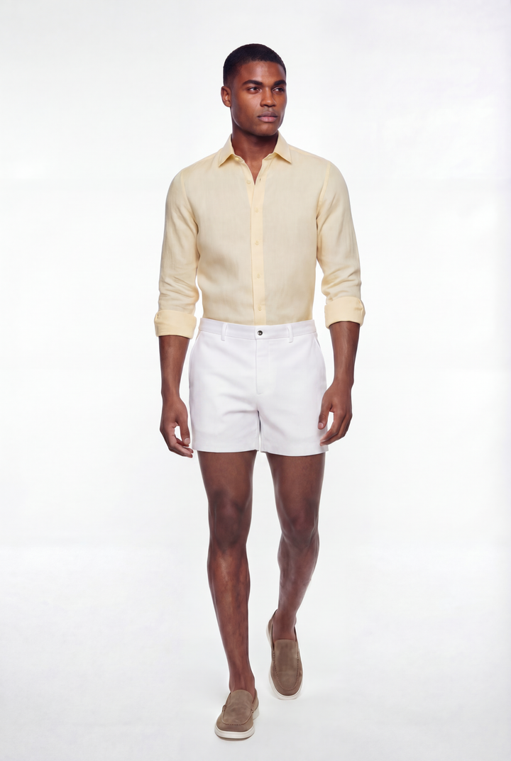 LINEN SHIRT LINEA CANDY YELLOW
