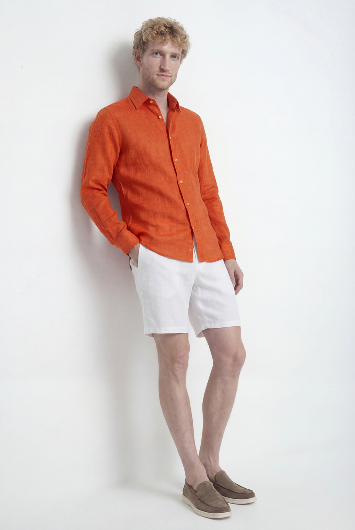 LINEN SHIRT LINEA LARANJA