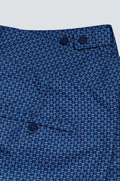 Short de Banho Penisola Cube Line White Blue