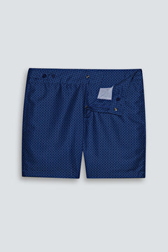 Short de Banho Penisola Cube Line White Blue