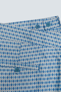 Short de Banho Penisola Argyle Blue Stone