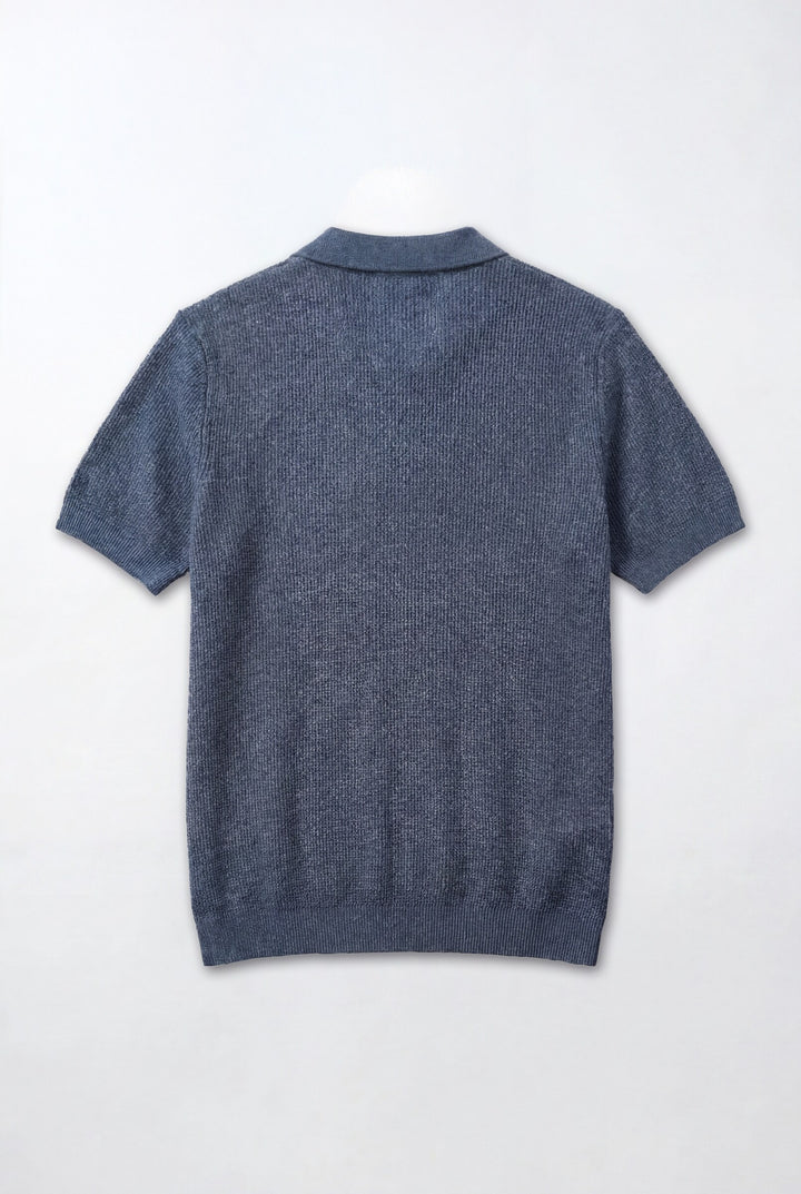 POLO SHIRT TRICOT AZZURRO