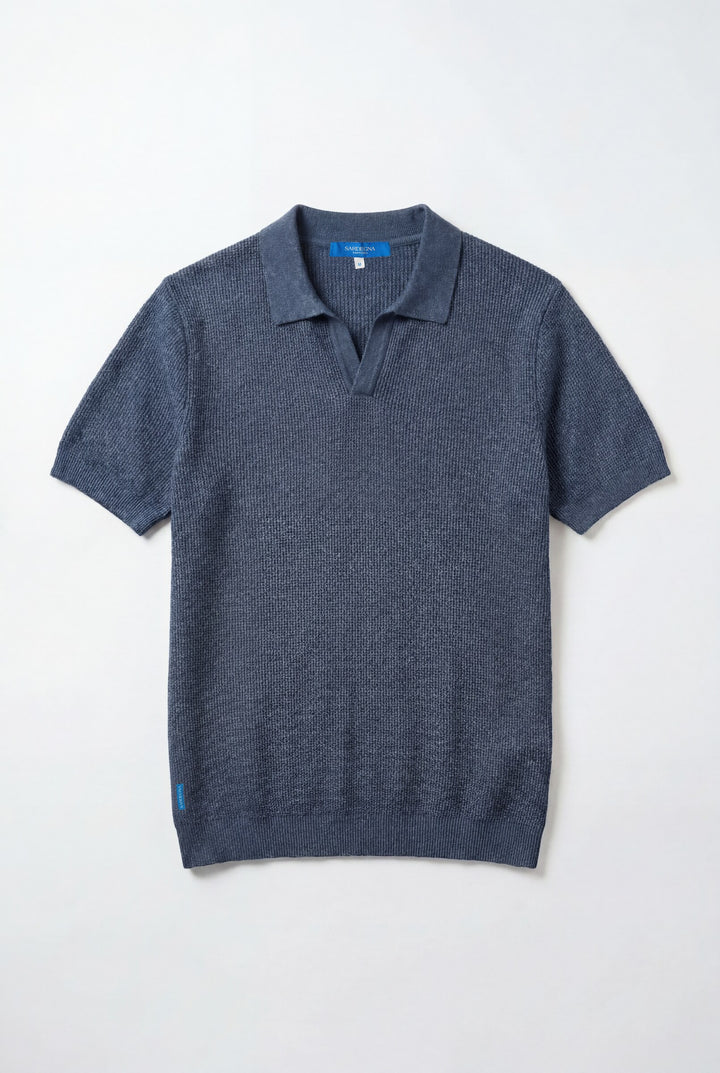 POLO SHIRT TRICOT AZZURRO
