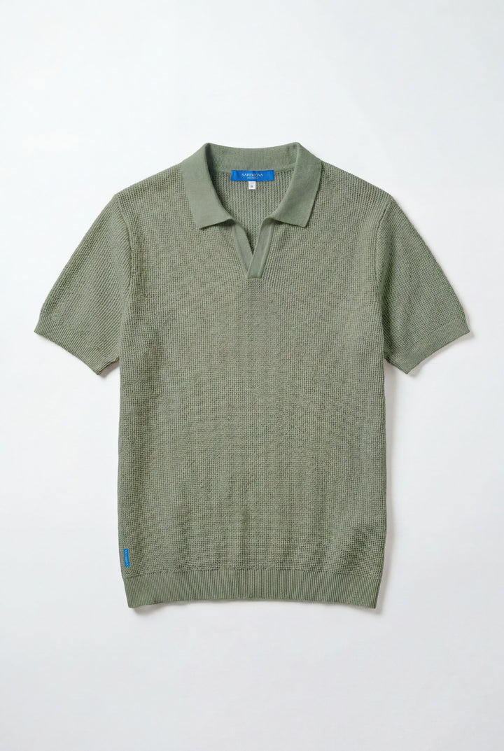 POLO SHIRT TRICOT SALVIA