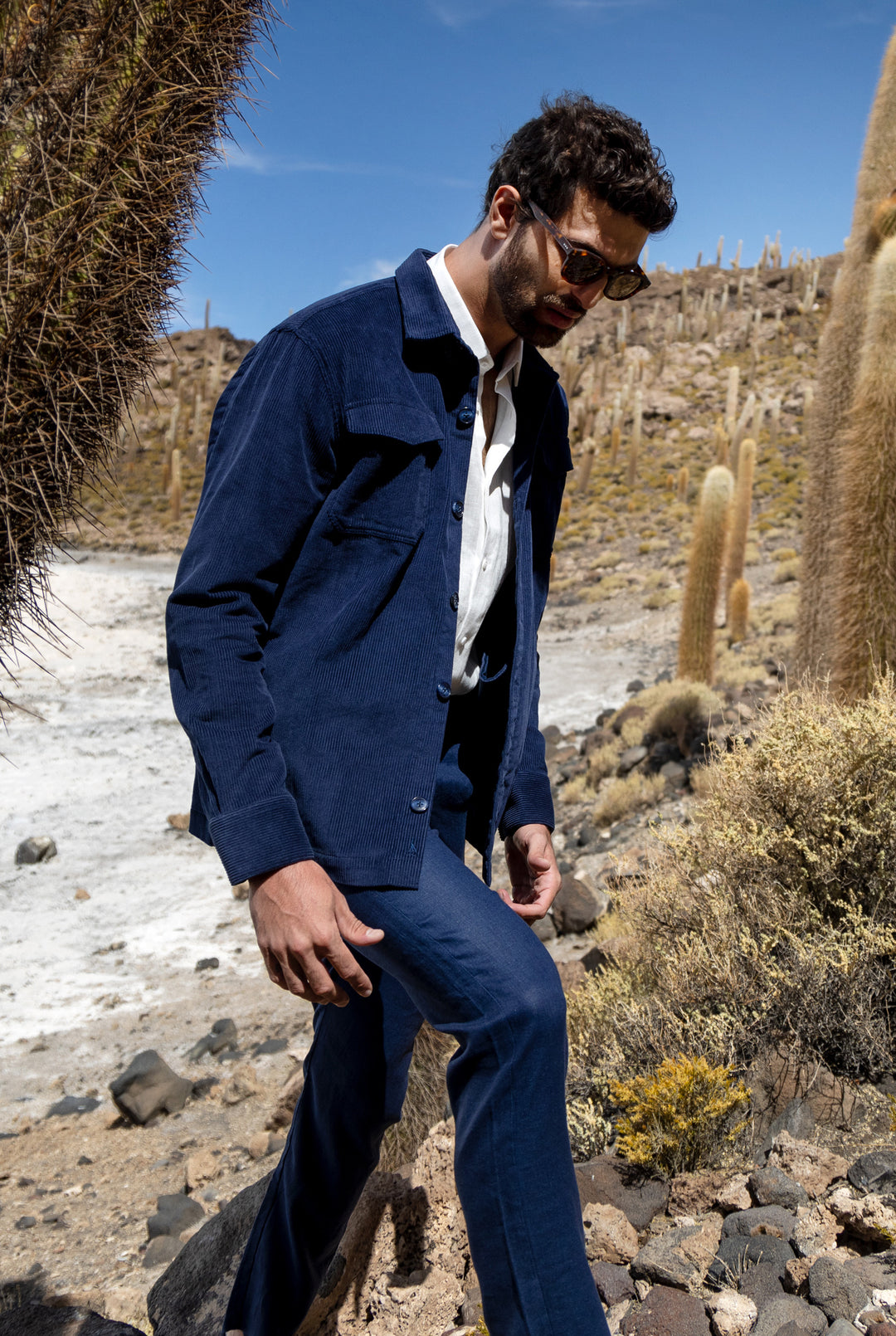 OVERSHIRT VELLUTO NAVY