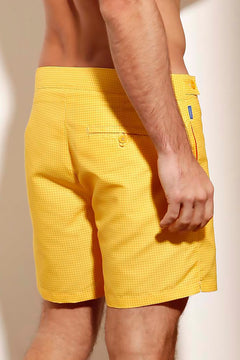 Short de Banho Penisola Pied de Poule Yellow